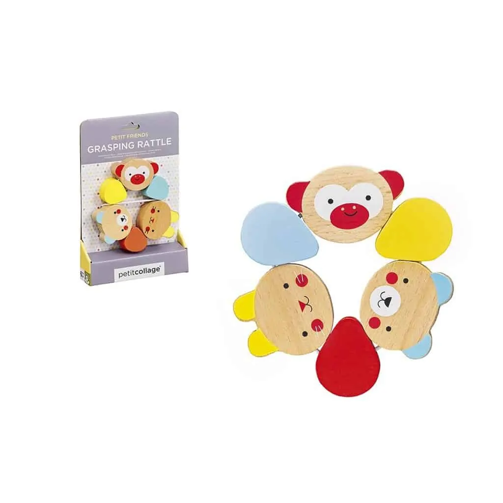 Petit Collage Holz Greifling Tiere (2) Petit Collage Holz Greifling Tiere