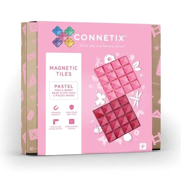 Connetix Base Plate Pink & Berry Pack - 2 Stück (5) Connetix Base Plate Pink & Berry Pack - 2 Stück