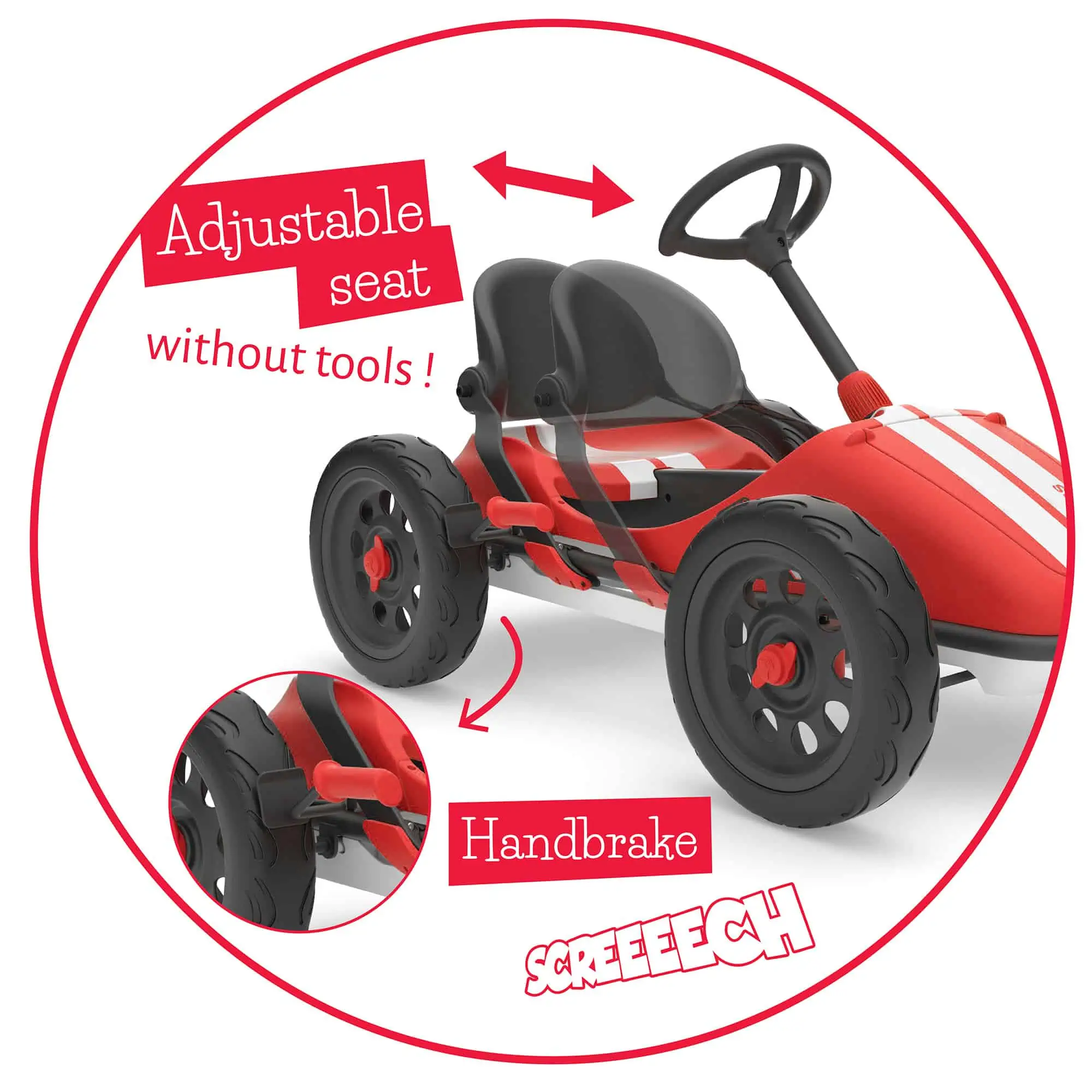 Feature images BMXie2 v3 Chillafish Monzi-RS - Faltbares Pedalkart Rot