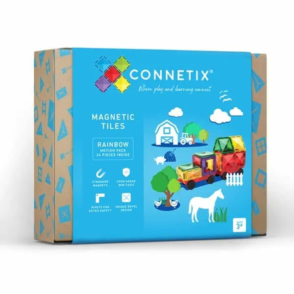 Connetix Rainbow Motion Pack - 24-tlg. Magnetbaukasten (11) Connetix Rainbow Motion Pack – 24-tlg. Magnetbaukasten für Kinder – Bild 1
