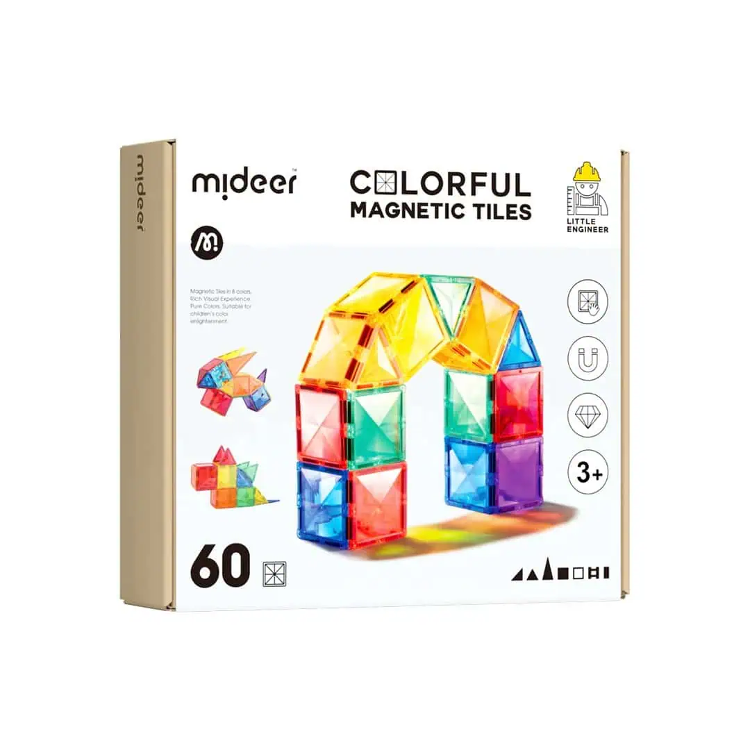 Mideer-Colorful Magnetic Tiles 60P-CT1210 Mideer-Colorful Magnetic Tiles 60P-CT1210