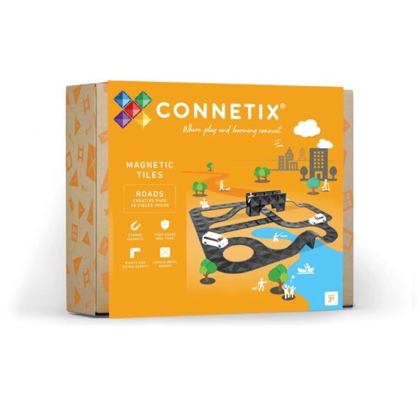 Connetix creative Roads Pack 48-teilig Magnetbaukasten