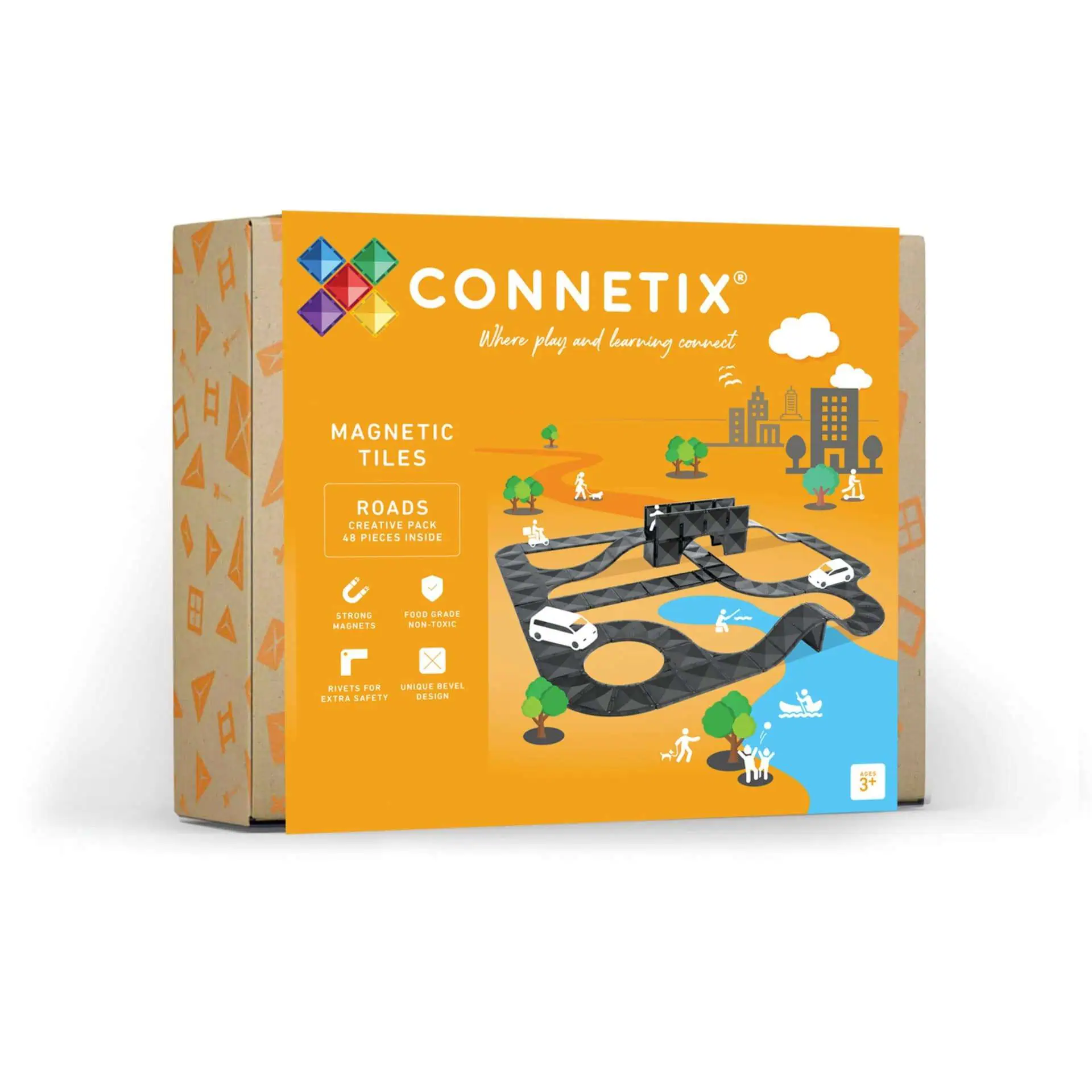 Connetix Kreatives Roads Pack 48-teilig Magnetbaukasten (12) Connetix creative Roads Pack 48-teilig Magnetbaukasten