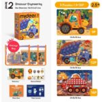 Mideer Level Up! Puzzle Level 2- Bau-Fahrzeuge  9/16 Teile – Bild 2