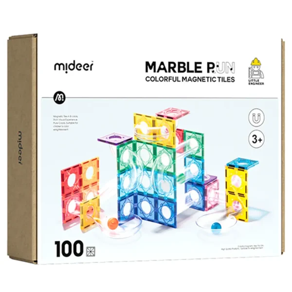 Mideer – Colourful Magnetic Tiles Marble Run-MD1166